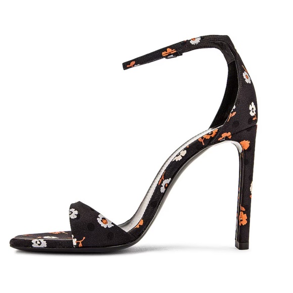 Saint Laurent Bea Ankle Strap Sandals In Nero Multicolor 41 - Picture 4 of 15